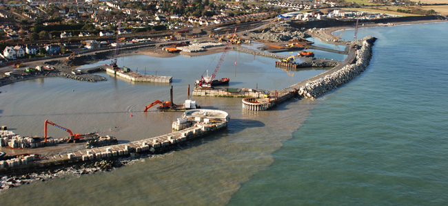 aerial photo greystones harbour marina 2010