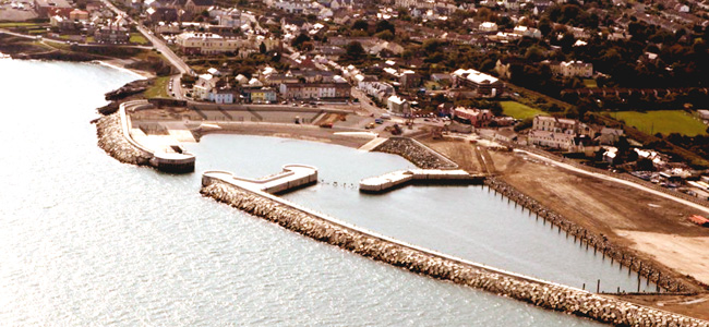 aerial photo greystones harbour marina 2012